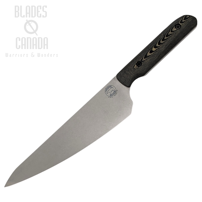 White River Liong Mah Chef Knife, CPM S35VN, Maple/Richlite Black, WRLMC-RMB
